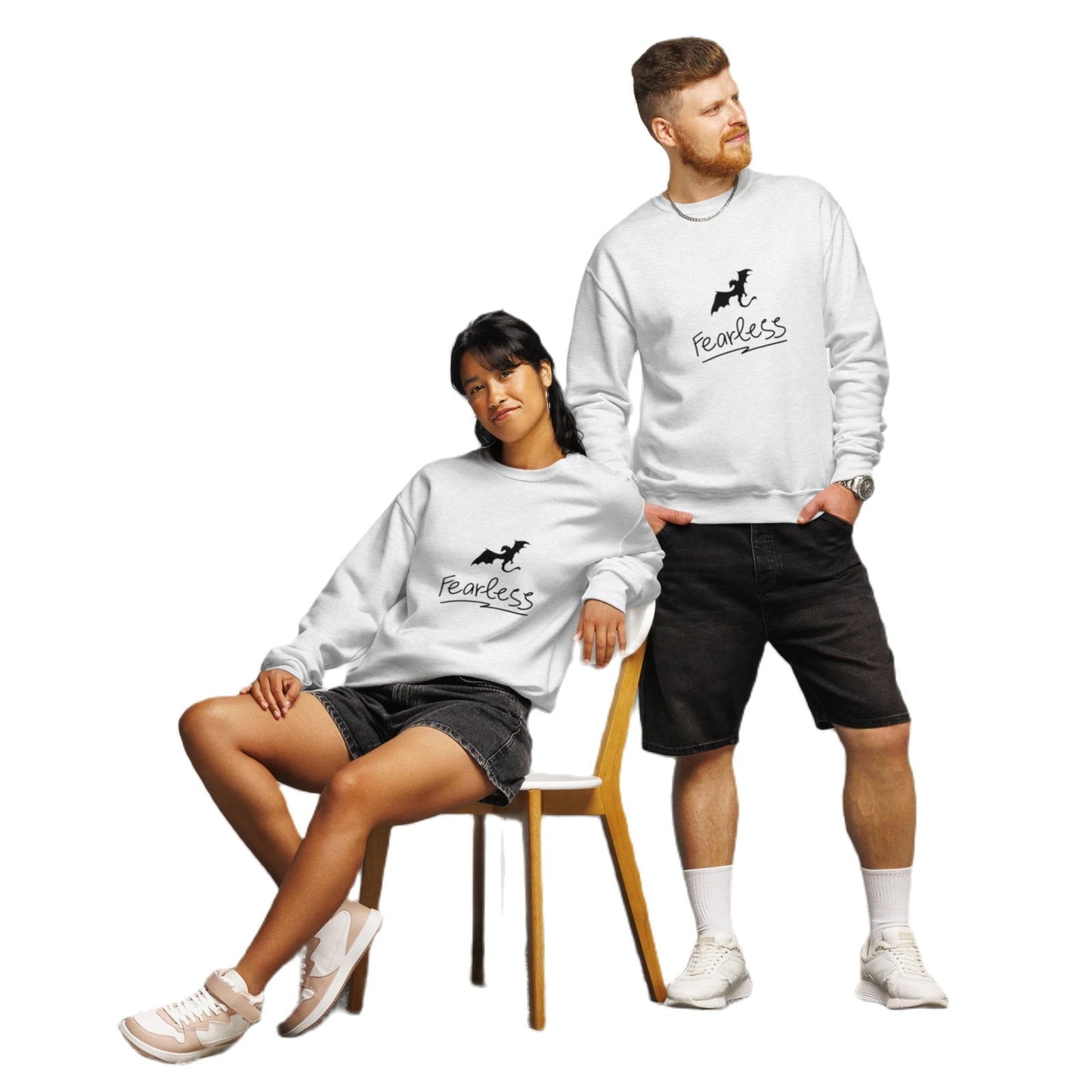 Baddie  Fearless Crew neck sweatshirt - Baddie Designs