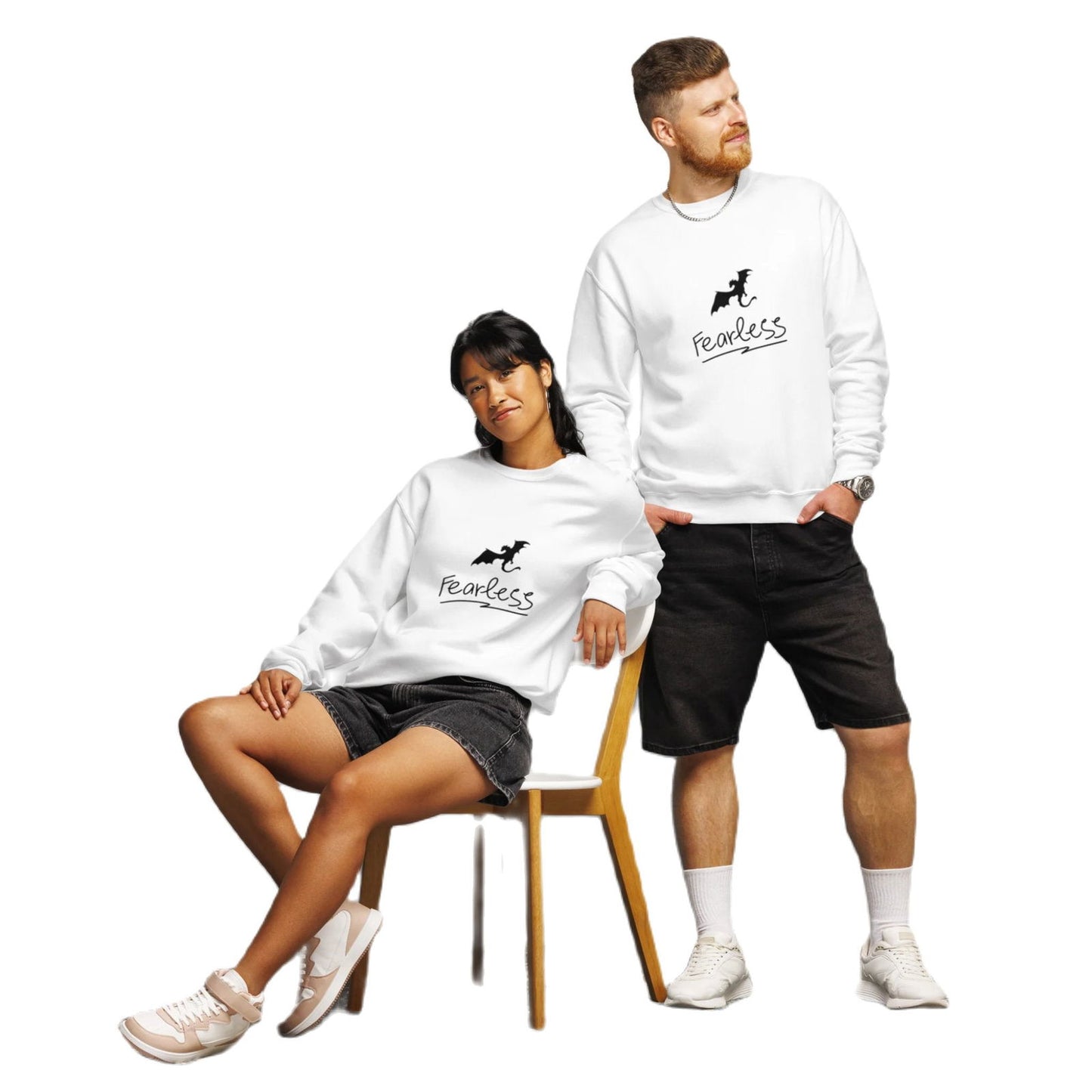 Baddie  Fearless Crew neck sweatshirt - Baddie Designs