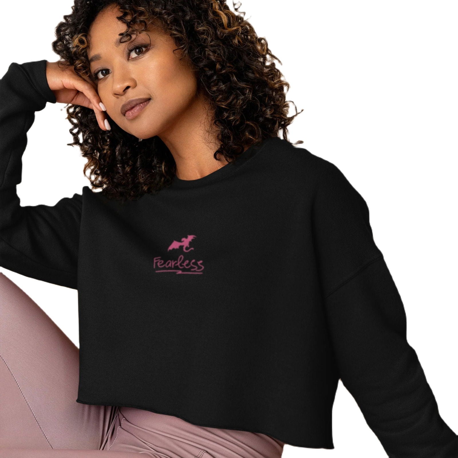 Baddie fearless Crop Sweatshirt - Baddie Designs