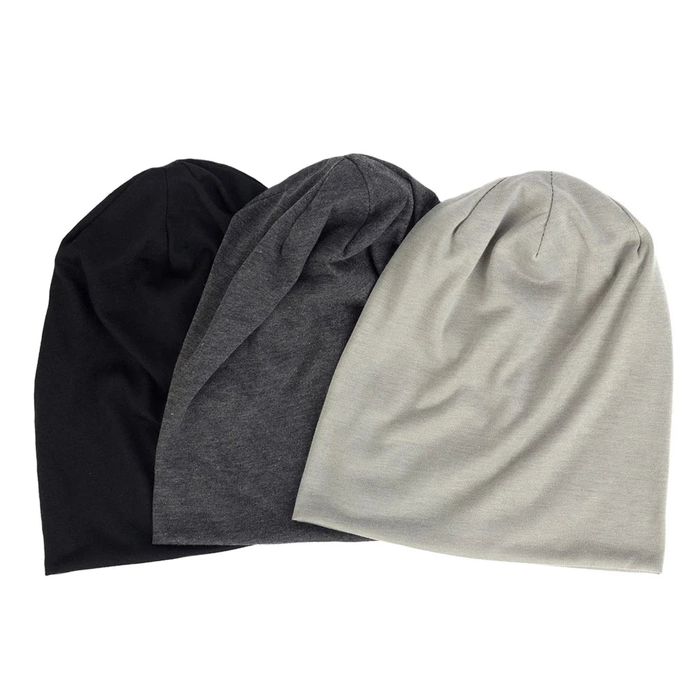 Solid Beanie Polyester Men/Women Unisex Beanies Caps Casual Beanie Hats For Women Skullies Beanies Thin Cap - Baddie Designs