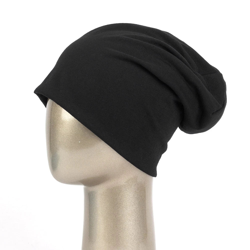 Solid Beanie Polyester Men/Women Unisex Beanies Caps Casual Beanie Hats For Women Skullies Beanies Thin Cap - Baddie Designs